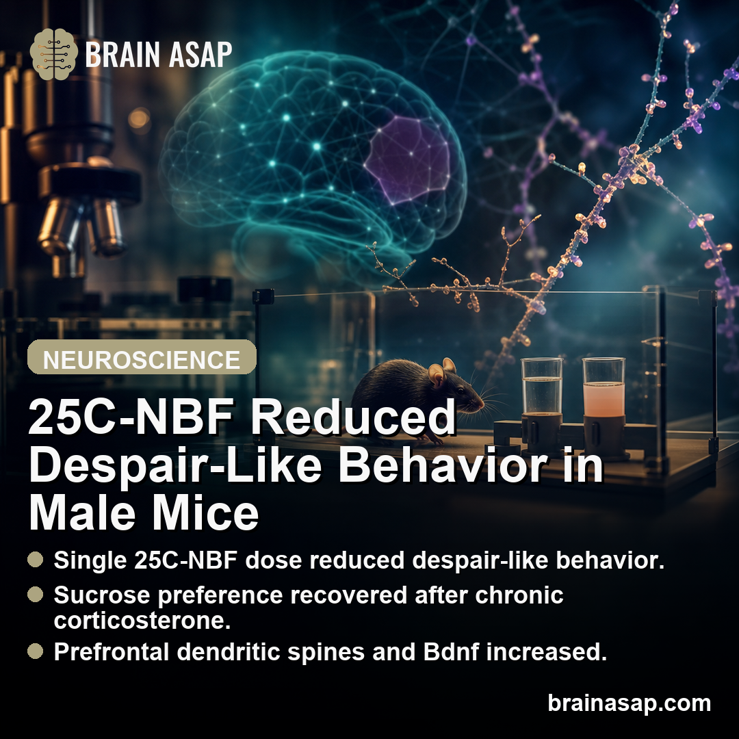 25C-NBF, a Selective 5-HT2A Phenethylamine, Reduced Despair and Restored Sucrose Preference in Male Mice