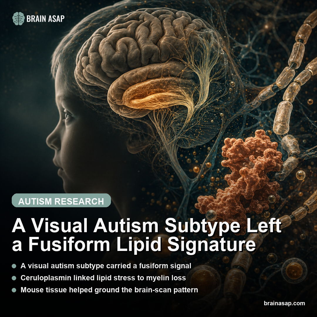 A Visual Autism Subtype Left a Fusiform Lipid Signature