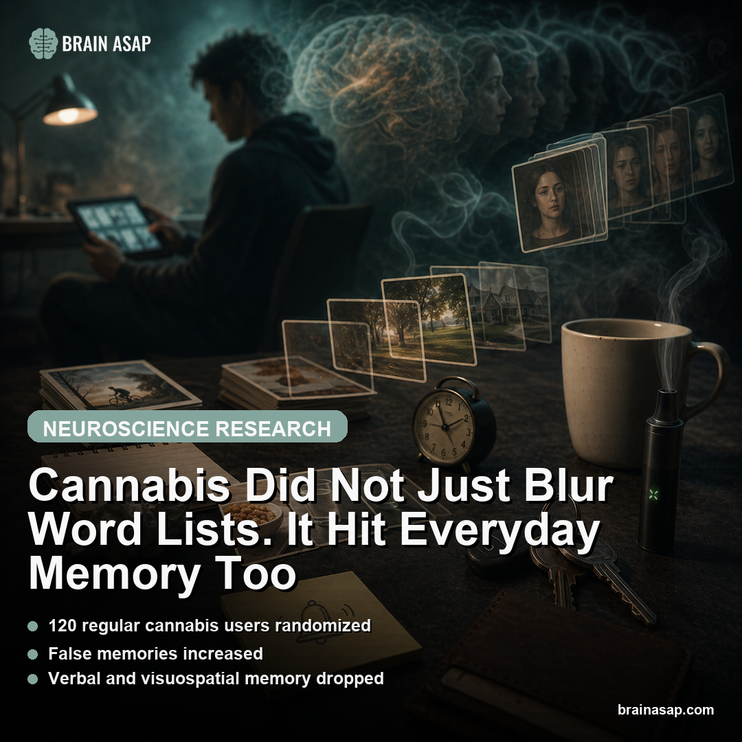 Cannabis Did Not Just Blur Word Lists. It Hit Everyday Memory Too