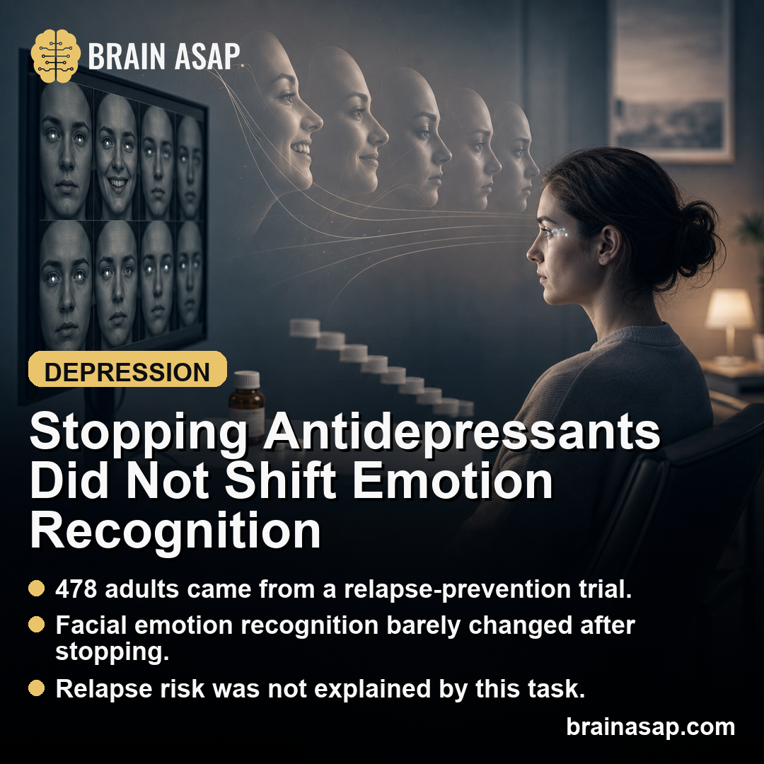 Antidepressant Discontinuation Did Not Shift Facial Emotion Recognition