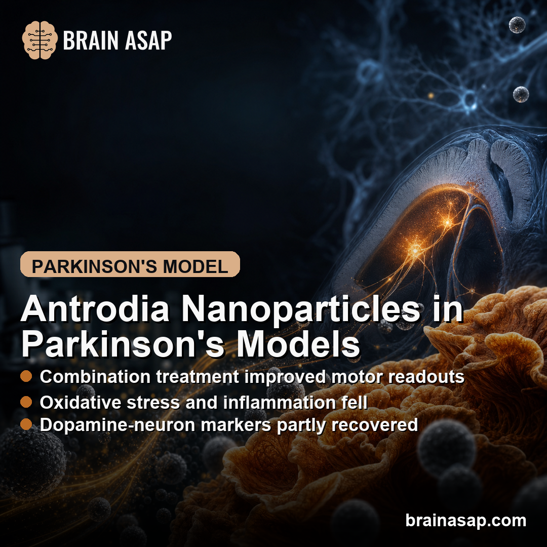 Antrodia Silver Nanoparticles Reduced Parkinson's Model Injury
