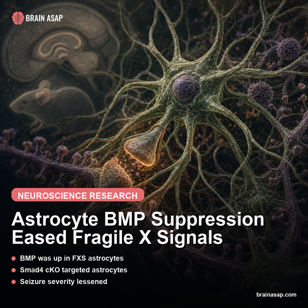Astrocyte BMP Suppression Eased Fragile X Signals