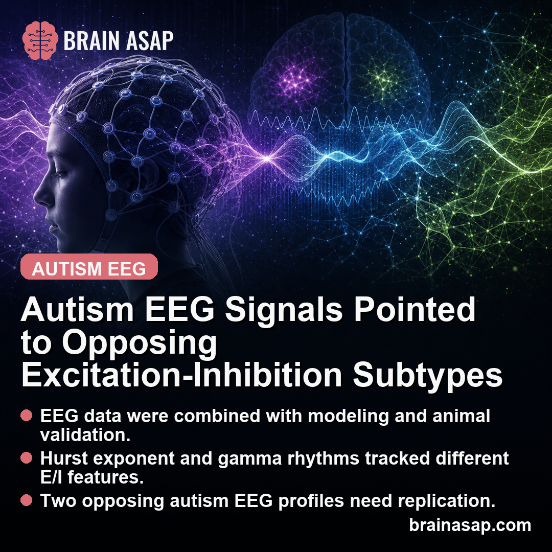 Autism EEG Signals Pointed to Opposing Excitation-Inhibition Subtypes