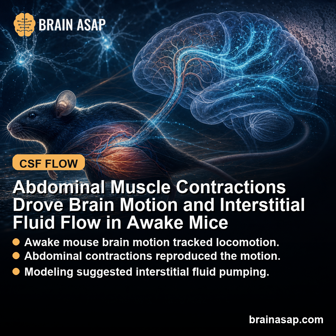 Abdominal Muscle Contractions Drove Brain Motion and Interstitial Fluid Flow in Awake Mice