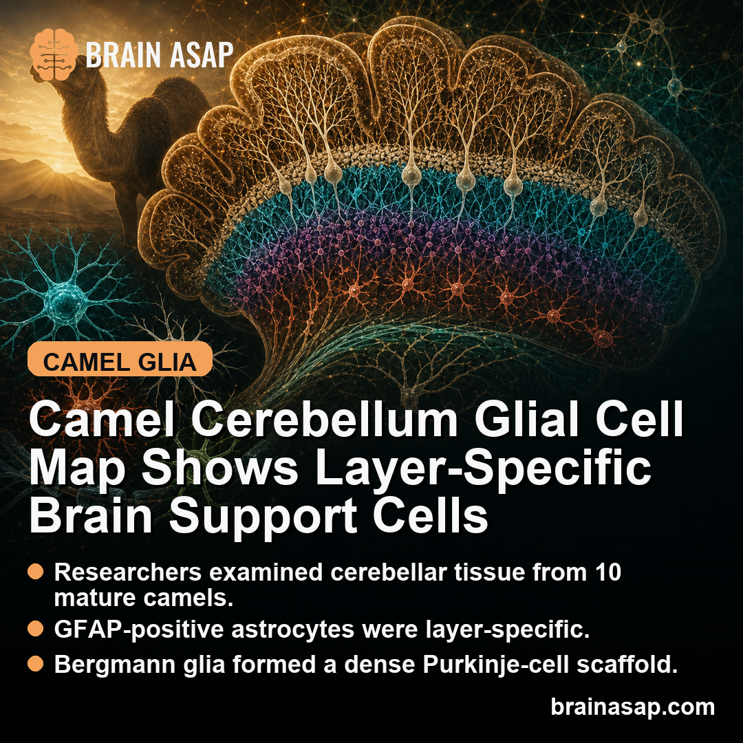 Camel Cerebellum Mapping Found Layer-Specific Glia Patterns