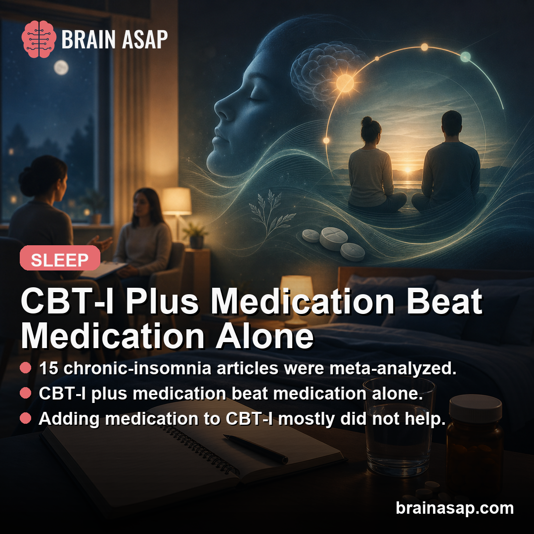 CBT-I Plus Medication Improved Chronic Insomnia More Than Medication Alone