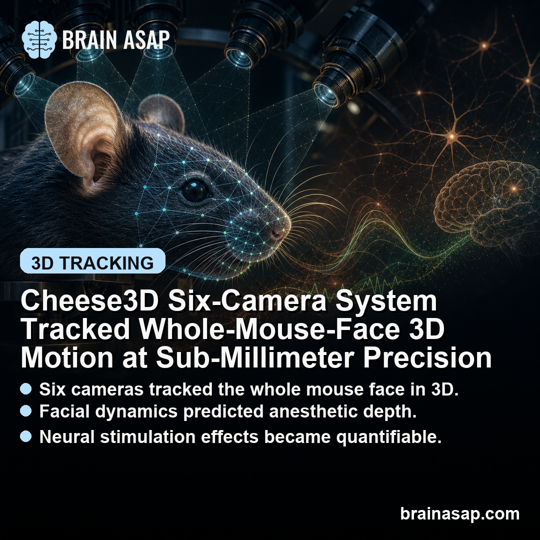 Cheese3D Six-Camera System Tracked Whole-Mouse-Face 3D Motion at Sub-Millimeter Precision