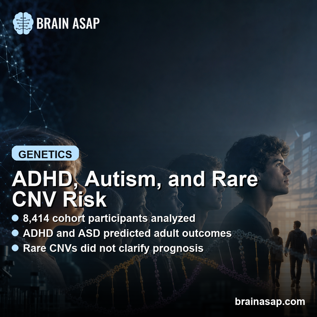 Childhood ADHD and Autism Predicted Adult Outcomes, But Rare CNVs Did Not Clarify Risk