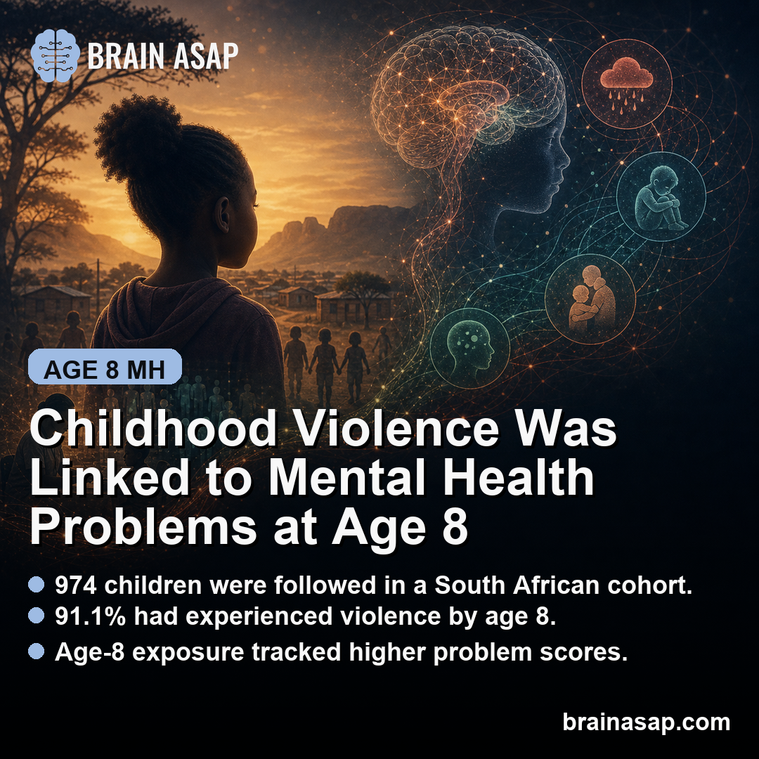 Childhood Violence Was Linked to Mental Health Problems at Age 8