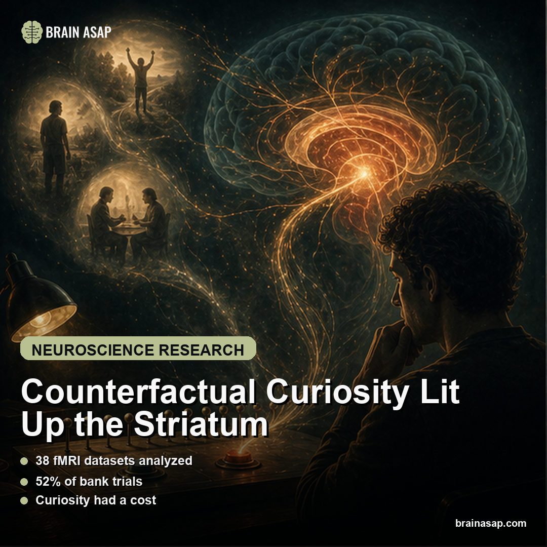 Counterfactual Curiosity Lit Up the Striatum