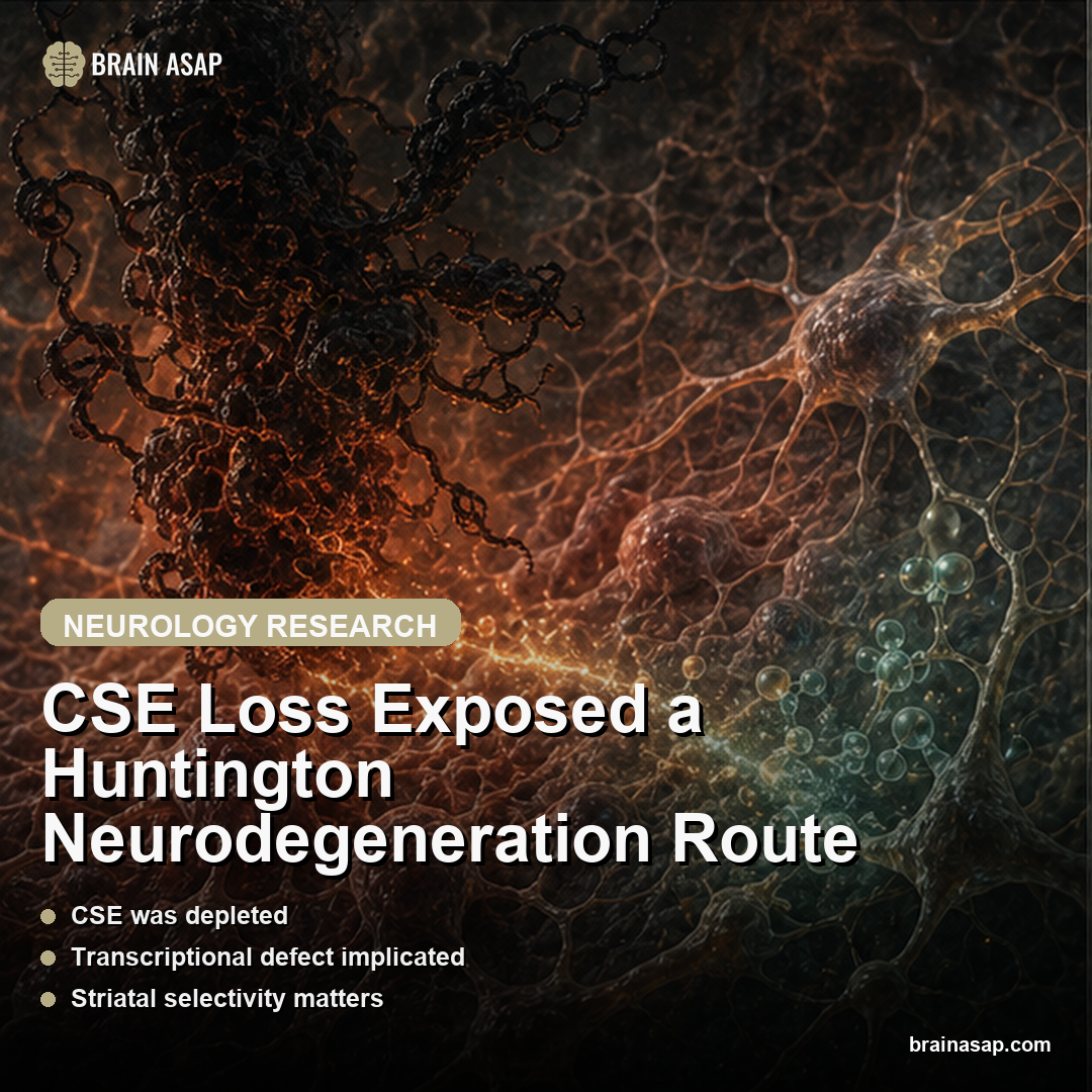 CSE Loss Exposed a Huntington Neurodegeneration Route