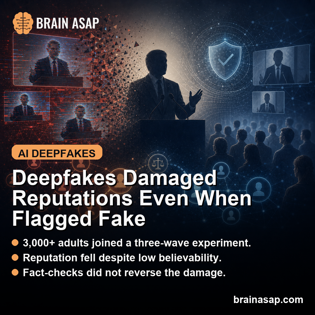 AI Political Deepfakes Damaged Politician Reputations Even When Viewers Knew the Videos Were Fake