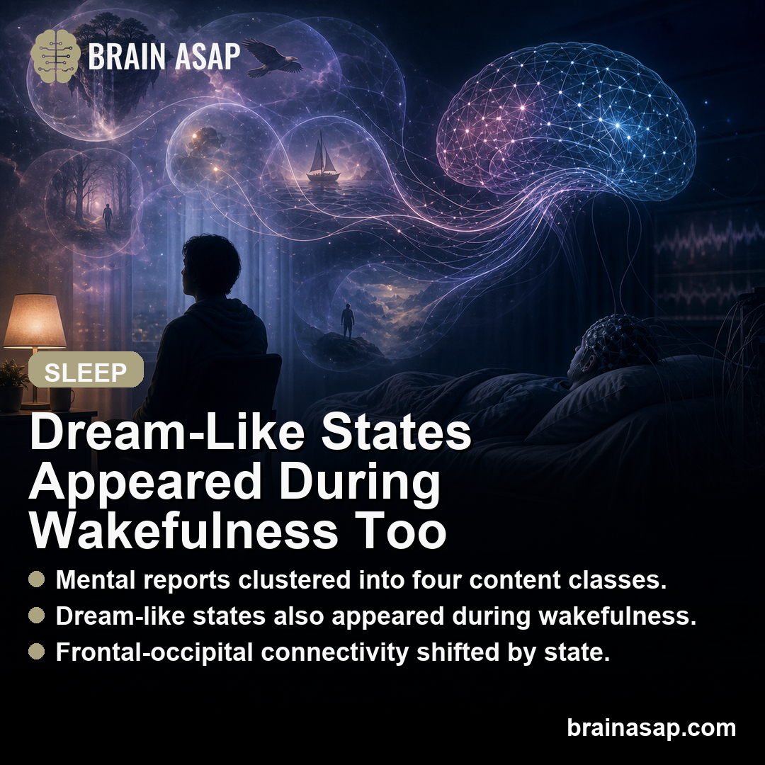 Dream-Like Mental States Appeared in Wakefulness Too: Four-State EEG Study With 92 Nappers