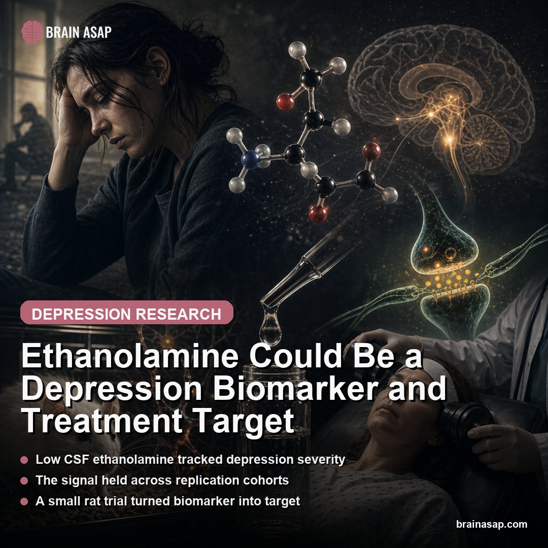 Ethanolamine Could Be a Depression Biomarker and Treatment Target