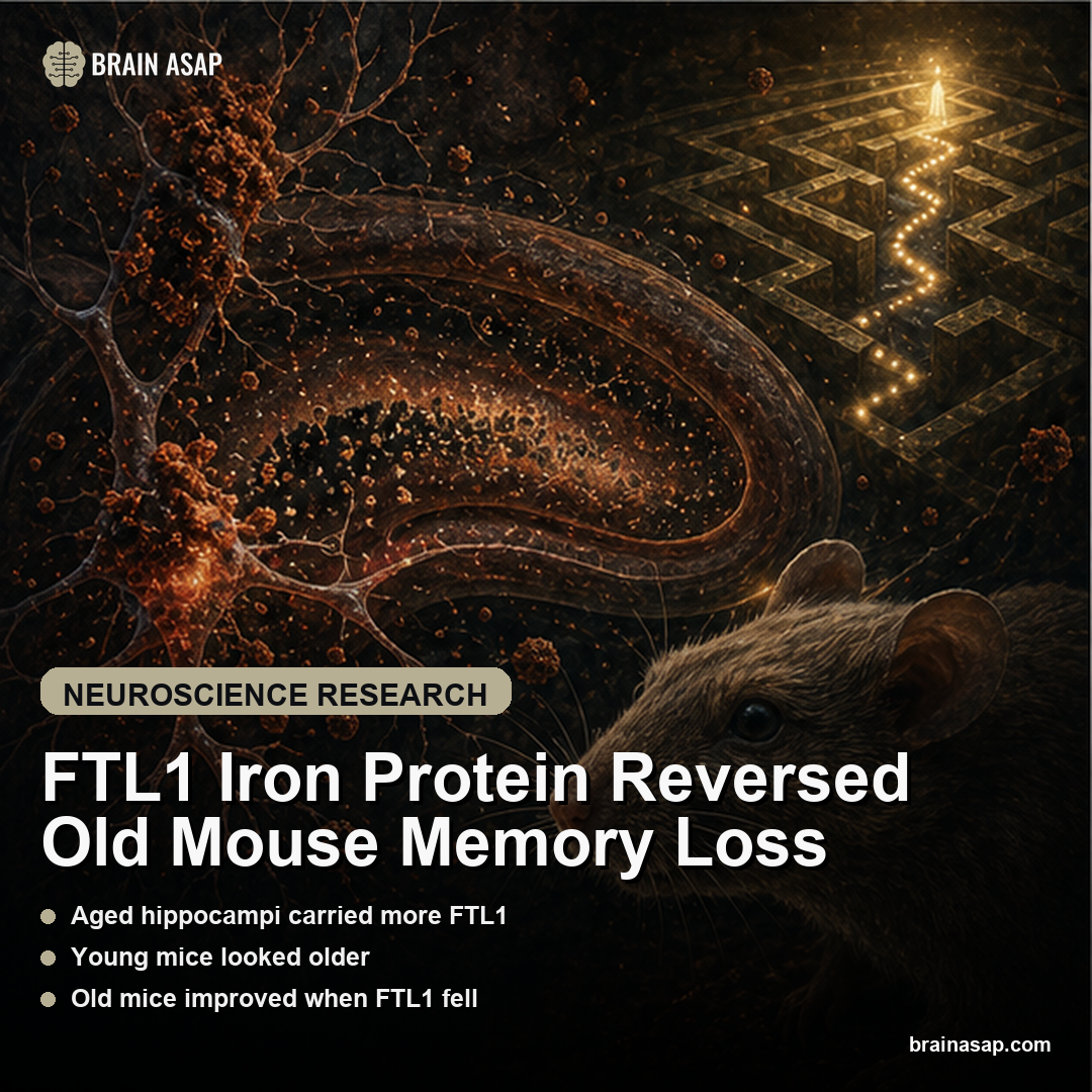 FTL1 Iron Protein Reversed Old Mouse Memory Loss