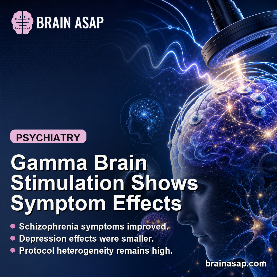 Gamma Neuromodulation Linked to Schizophrenia and Depression Symptom Gains