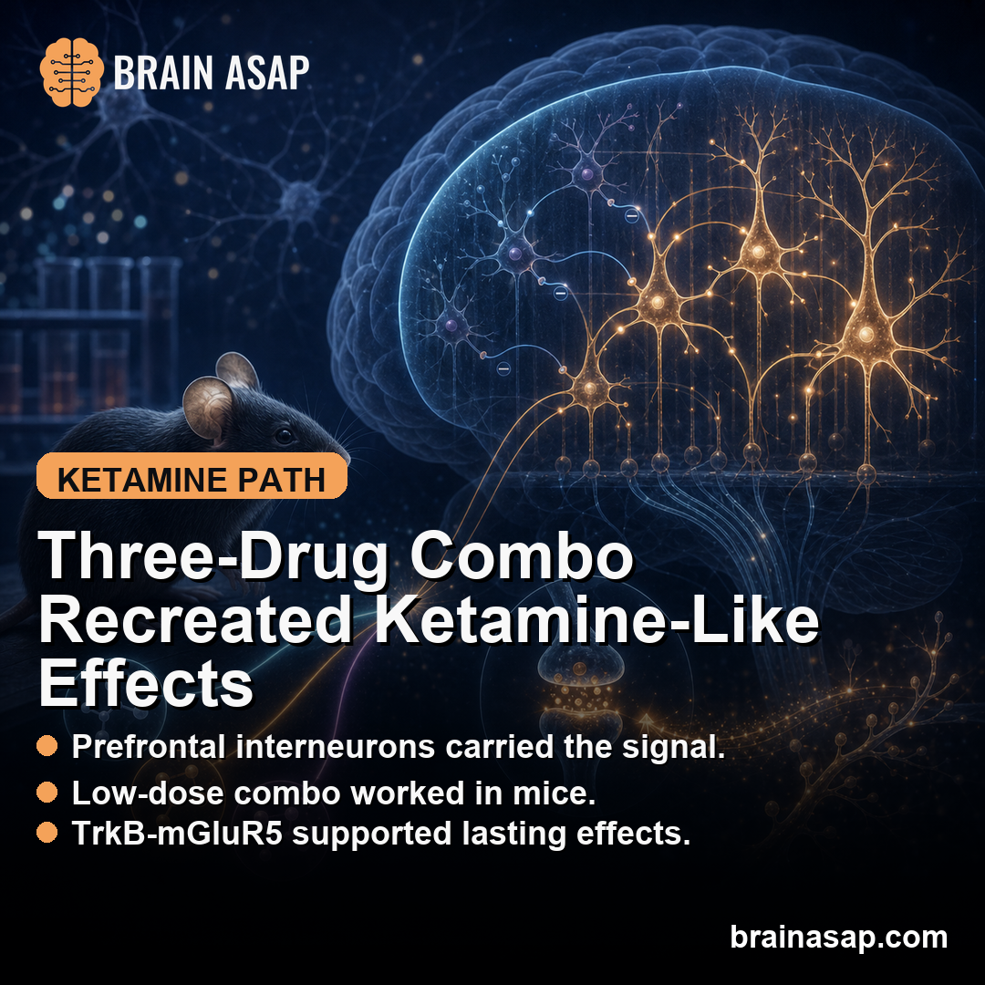 Ketamine's Antidepressant Pathway Reverse-Engineered: Low-Dose Three-Drug Combination Reproduced Effect in Mice