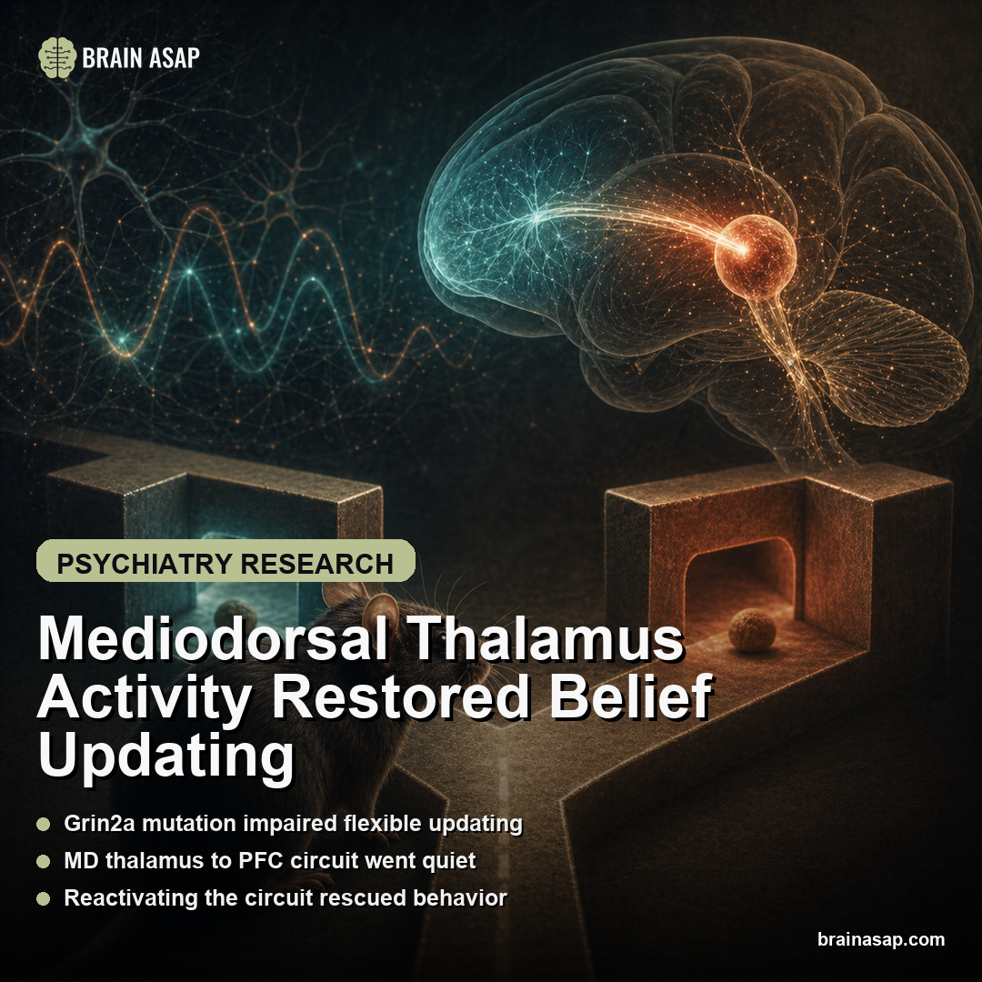 Mediodorsal Thalamus Activity Restored Belief Updating