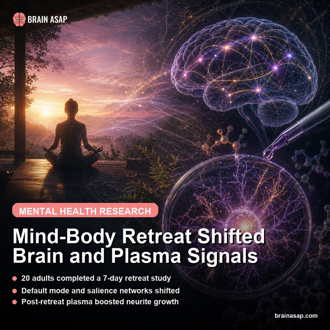 Mind-Body Retreat Shifted Brain and Plasma Signals