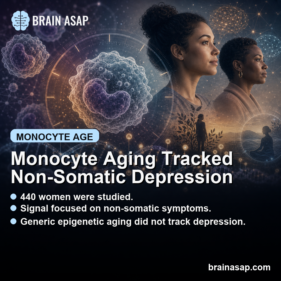 Monocyte Epigenetic Aging Tracked Non-Somatic Depression in Women With and Without HIV