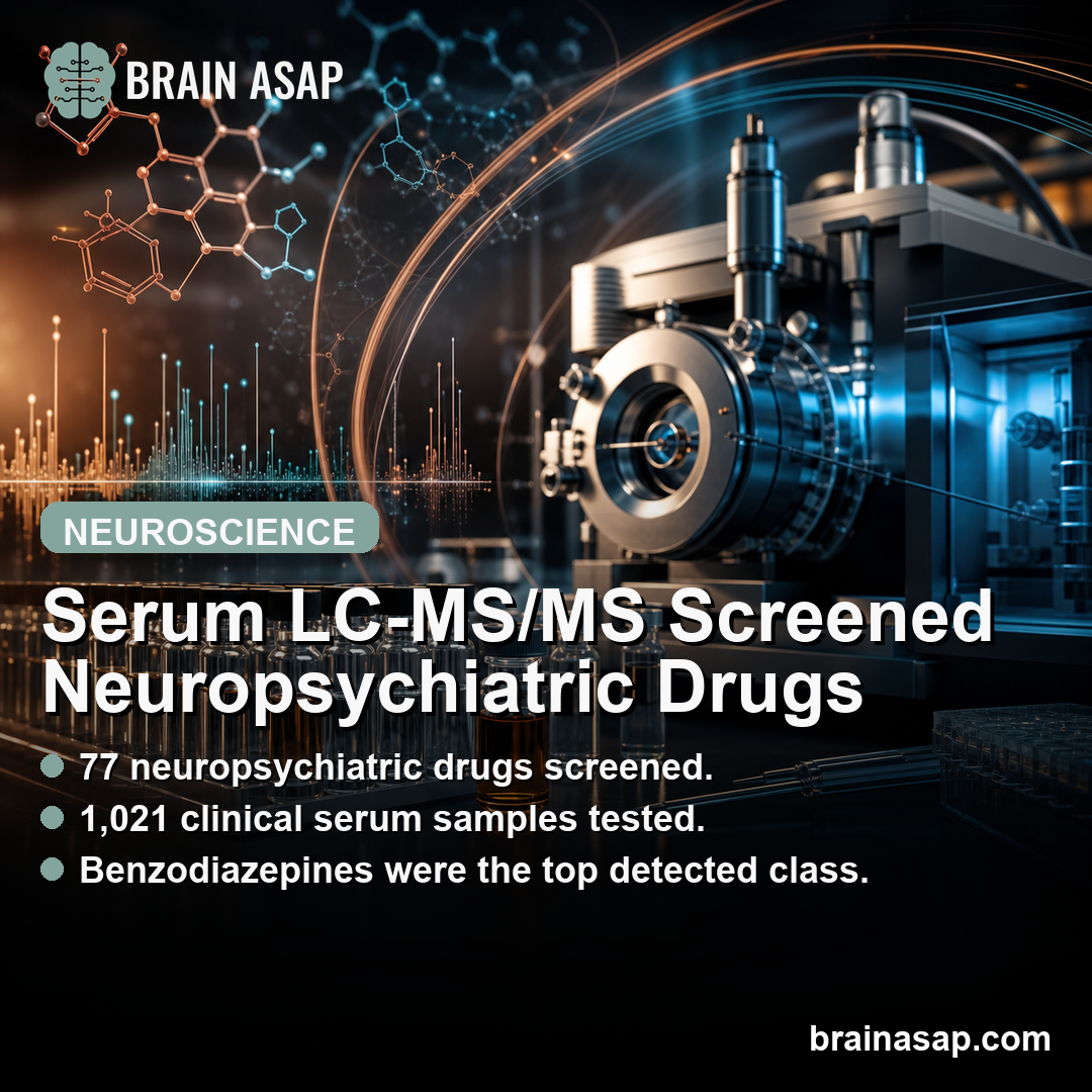 Serum LC-MS/MS Screen Detected 77 Neuropsychiatric Drugs