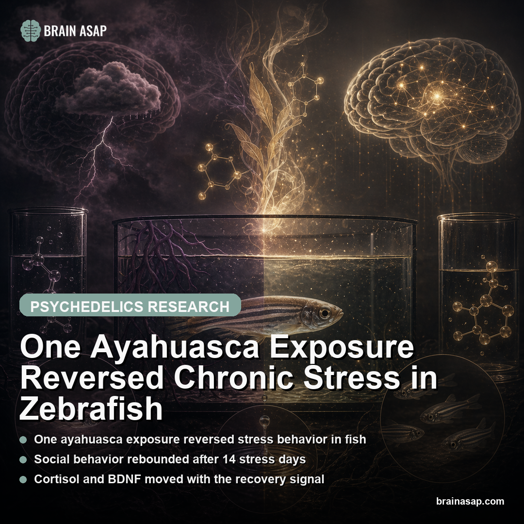 One Ayahuasca Exposure Reversed Chronic Stress in Zebrafish
