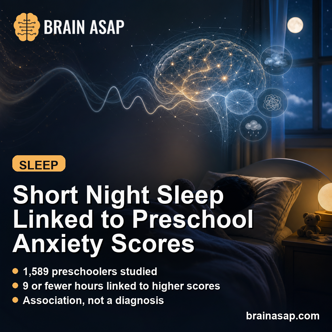9 Hours or Less of Night Sleep Linked to Higher Preschool Anxiety Scores