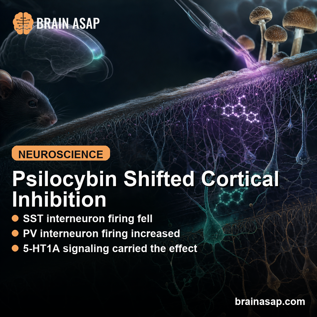Psilocybin Suppressed SST Interneurons Through 5-HT1A Signaling