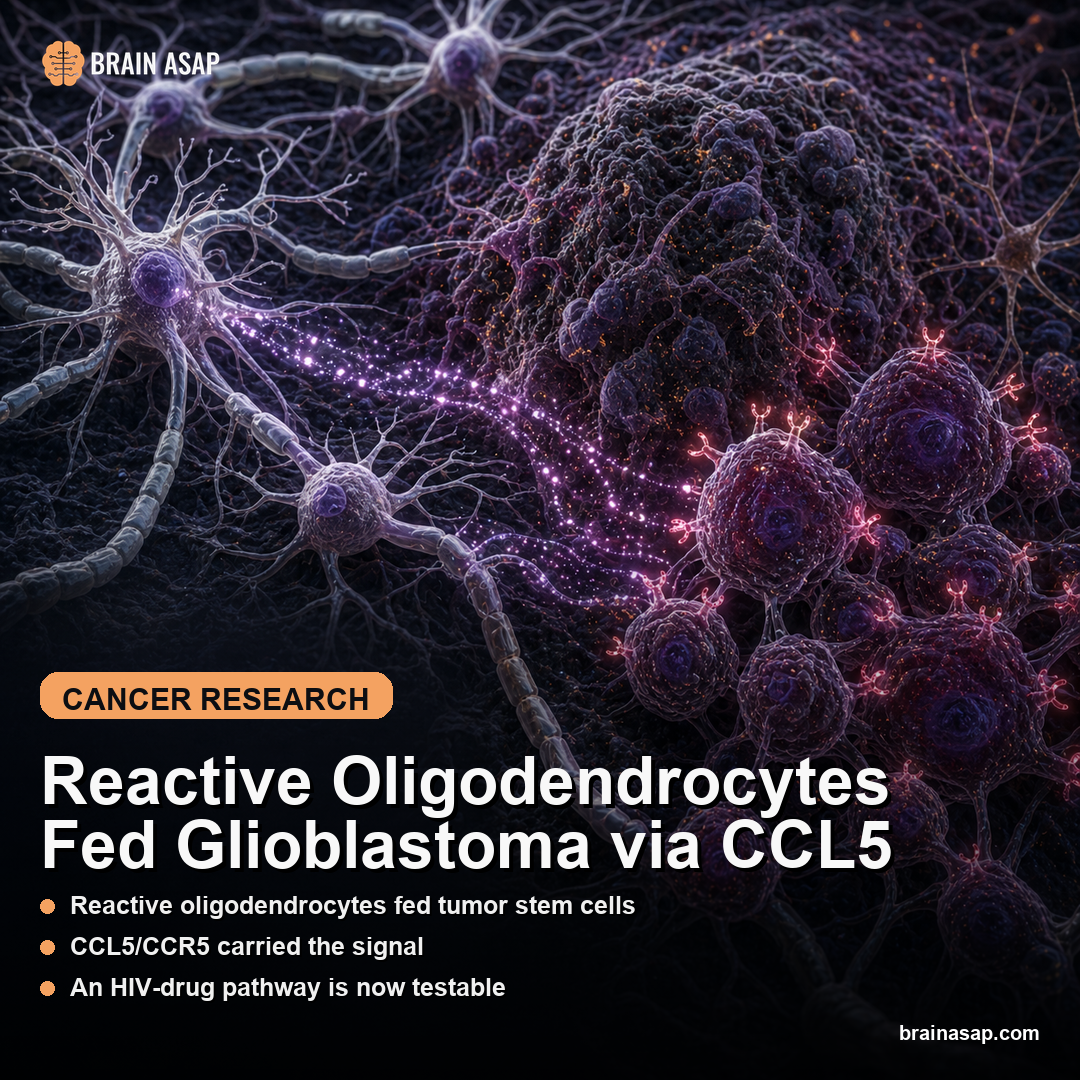 Reactive Oligodendrocytes Fed Glioblastoma via CCL5