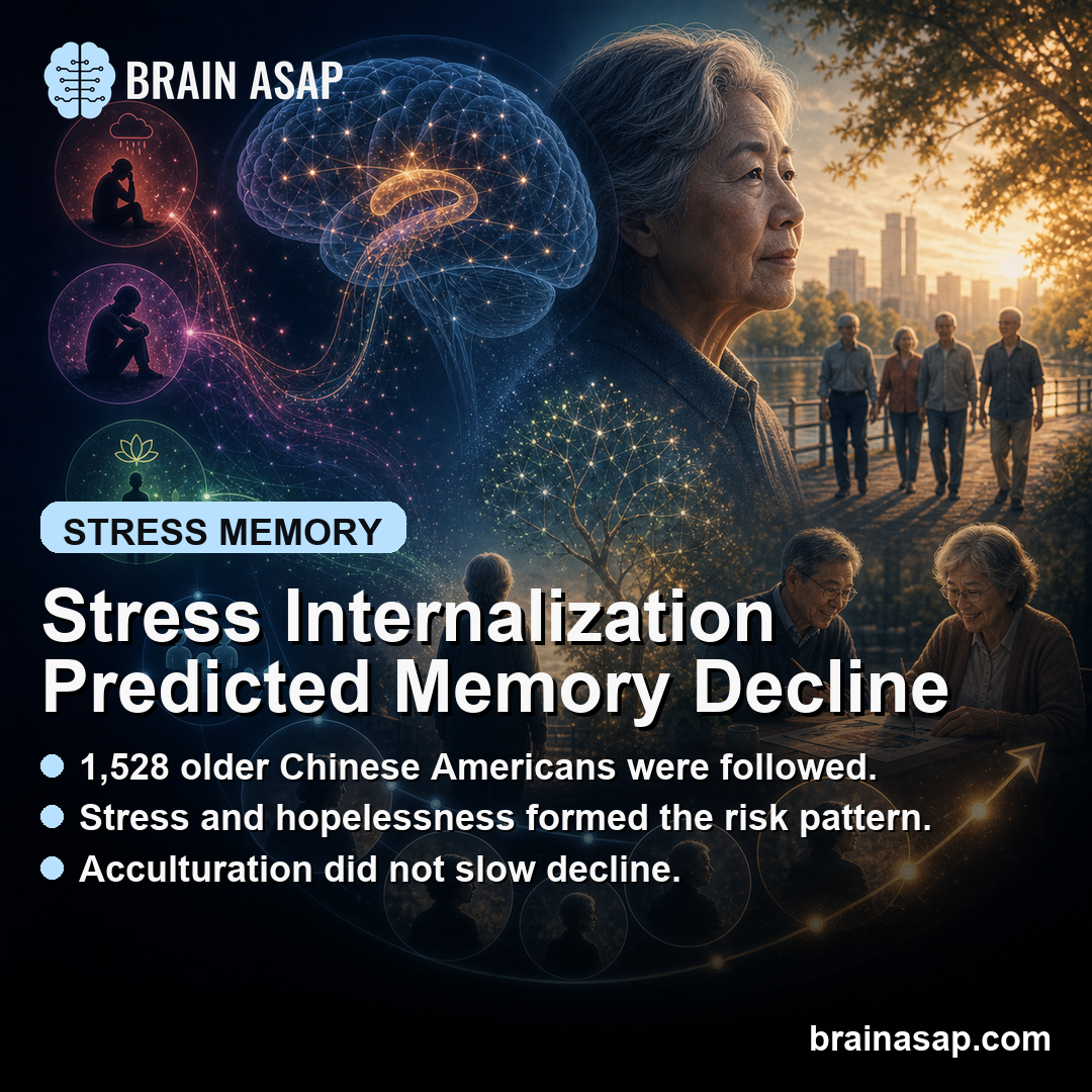 Stress Internalization Predicted Memory Decline in 1,528 Older Chinese Americans Across Three Waves