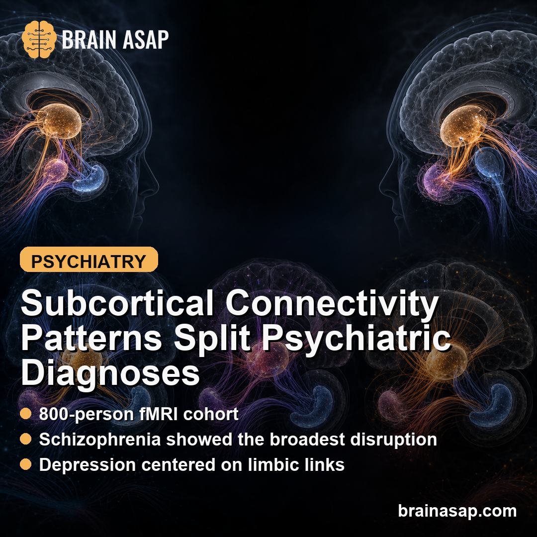 Subcortical Connectivity Differed Across Schizophrenia, Bipolar Disorder, and Depression