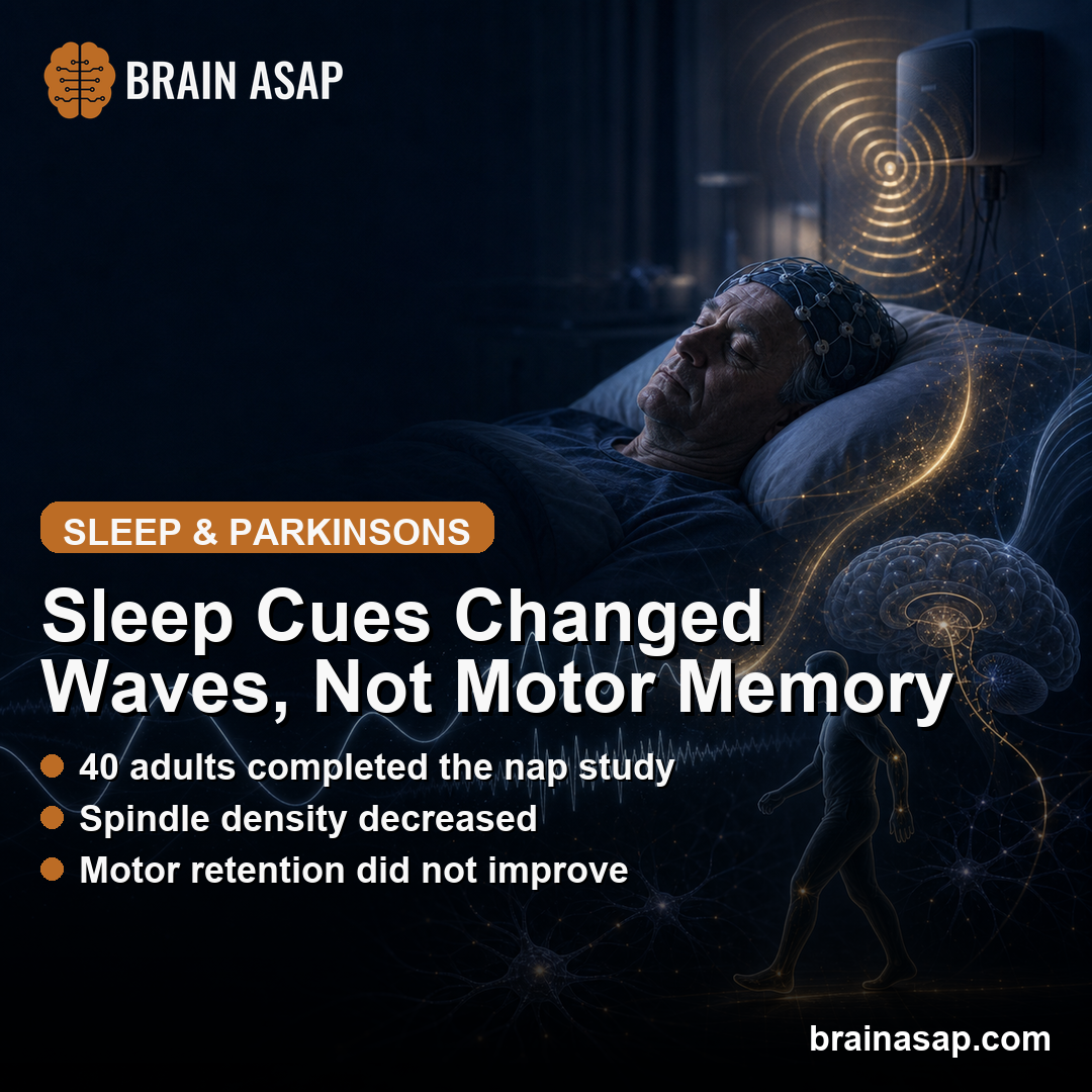 Targeted Memory Reactivation Changed Sleep Waves But Not Motor Retention in Parkinson’s