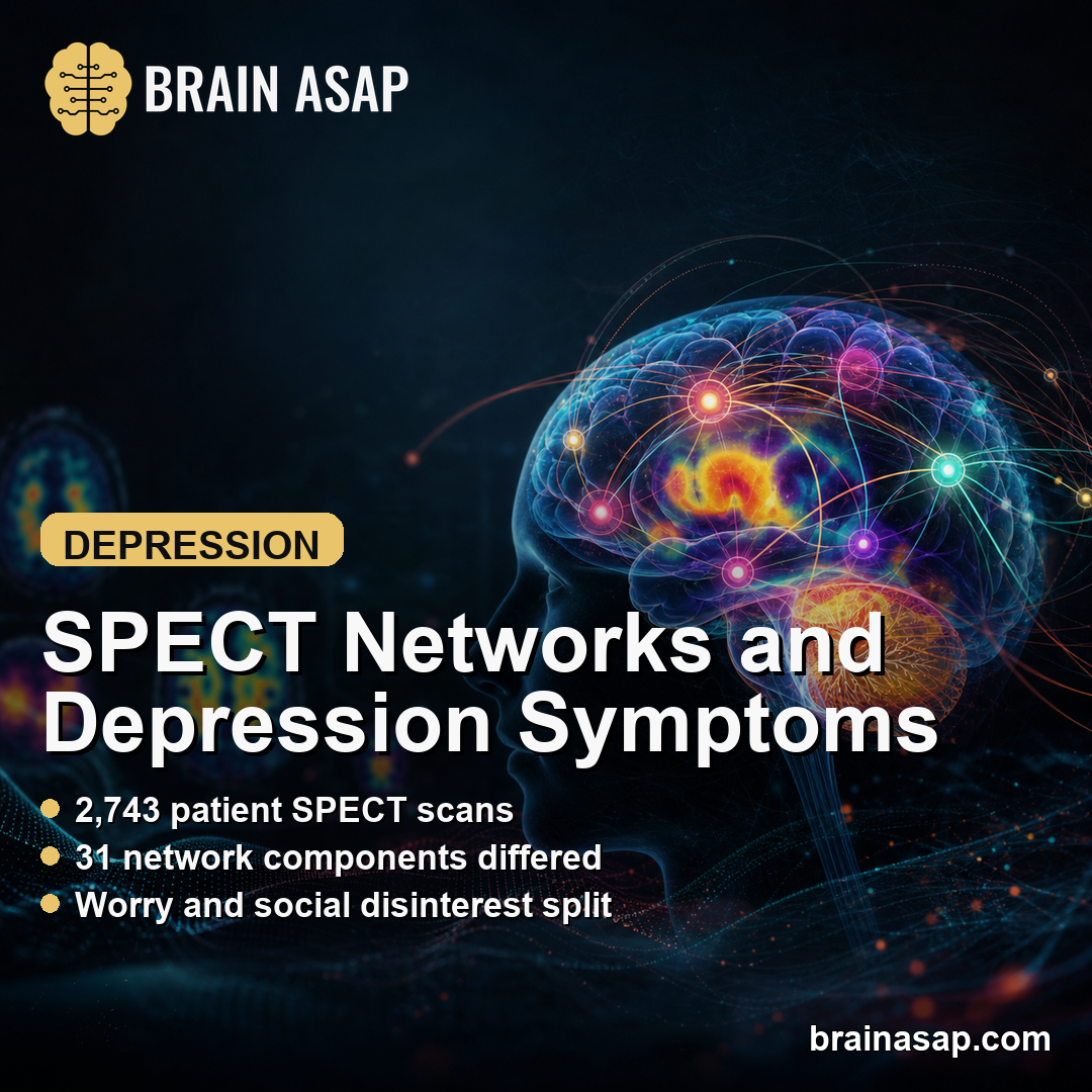 NeuroMark SPECT Linked Depression Symptoms to Brain Network Patterns
