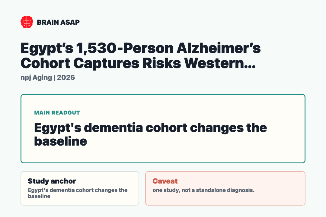 Brain ASAP visual summary for Egypt's 1,530-Person Alzheimer's Cohort Captures Risks Western Studies Miss