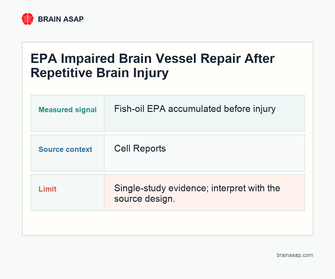 Brain ASAP visual summary for epa rewired brain vessels after repetitive brain injury