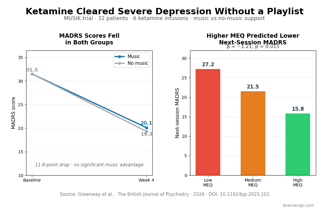 MUSIK trial: depression change and MEQ prediction