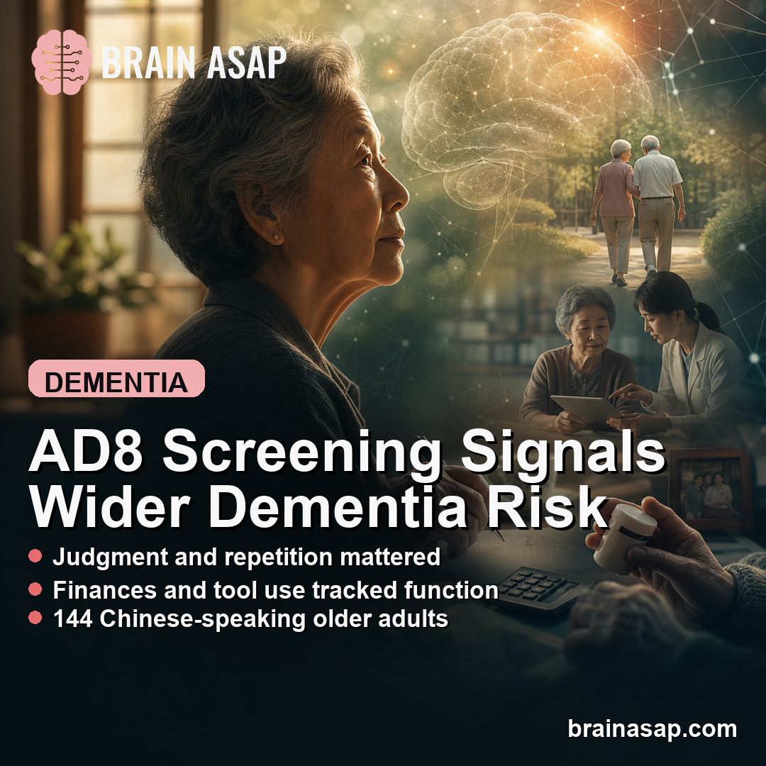 AD8 Dementia Screening Items Tracked Psychosocial Risk in Chinese Older Adults