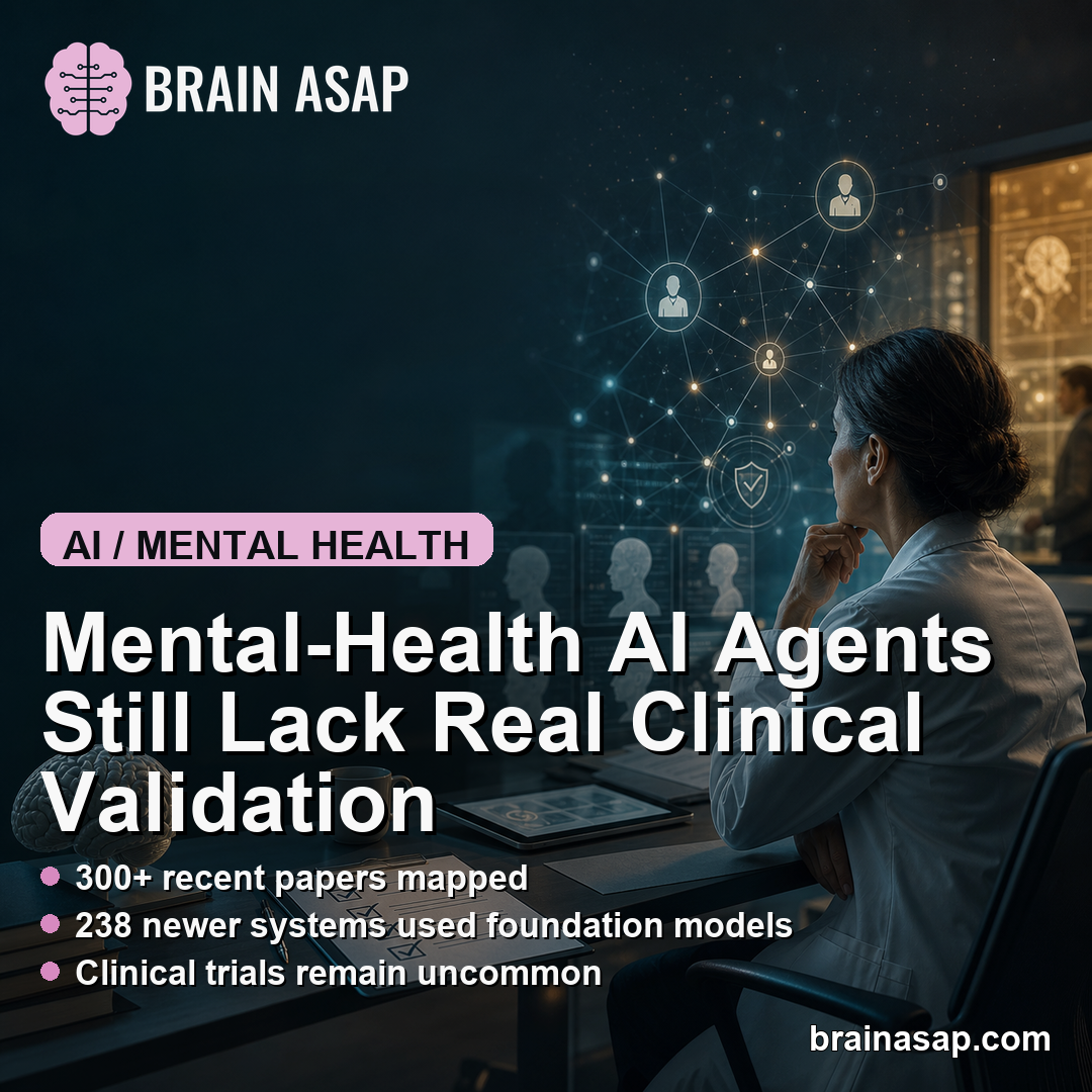 Mental-Health AI Agents Still Lack Real Clinical Validation