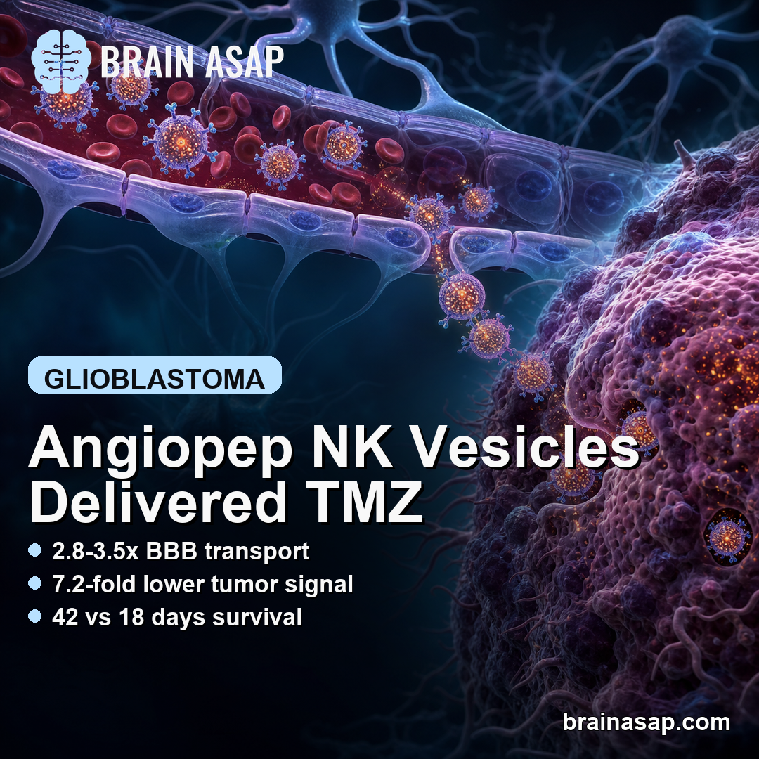 Angiopep NK Vesicles Delivered Temozolomide in Glioblastoma Mice