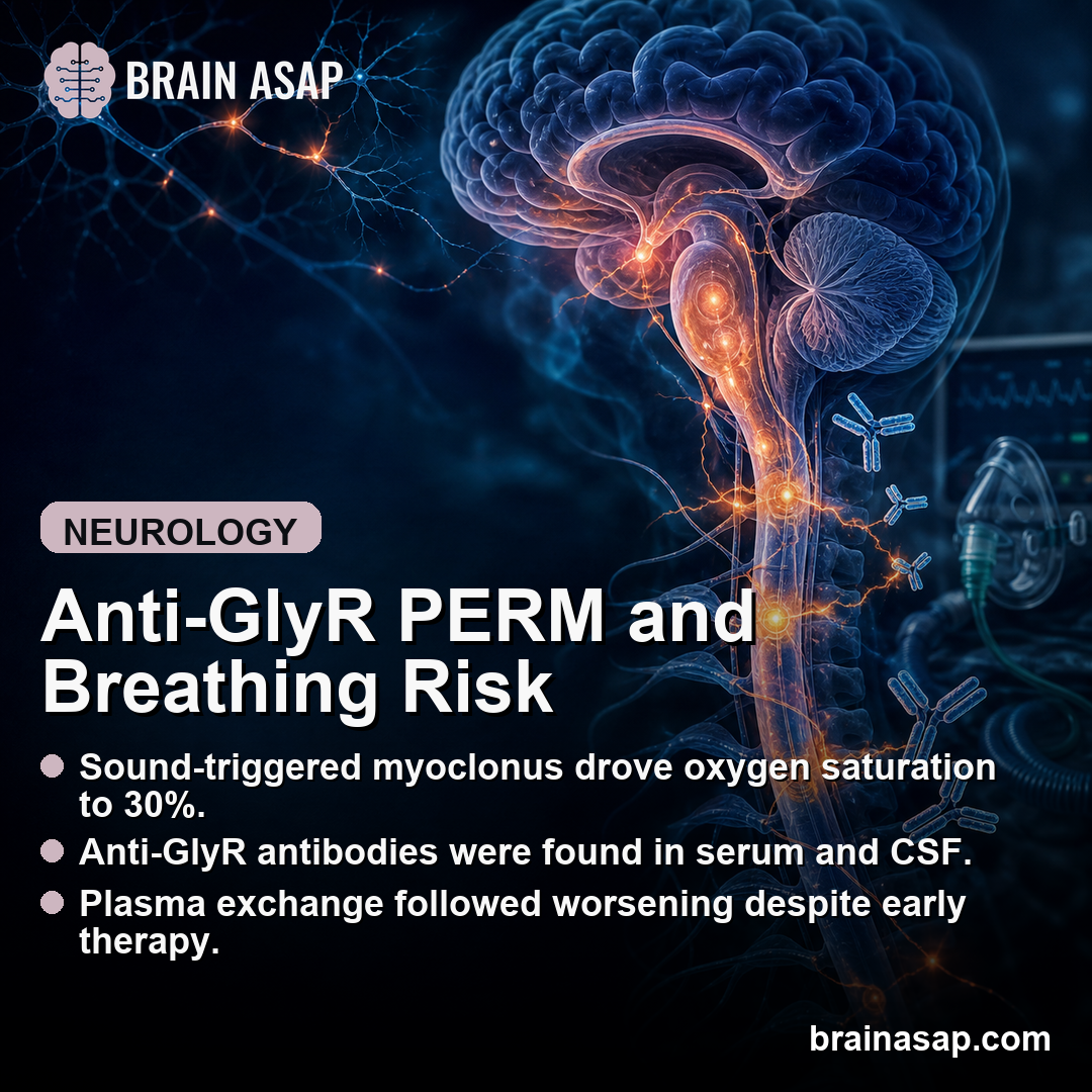 Anti-GlyR PERM Case Linked Myoclonus to Respiratory Failure