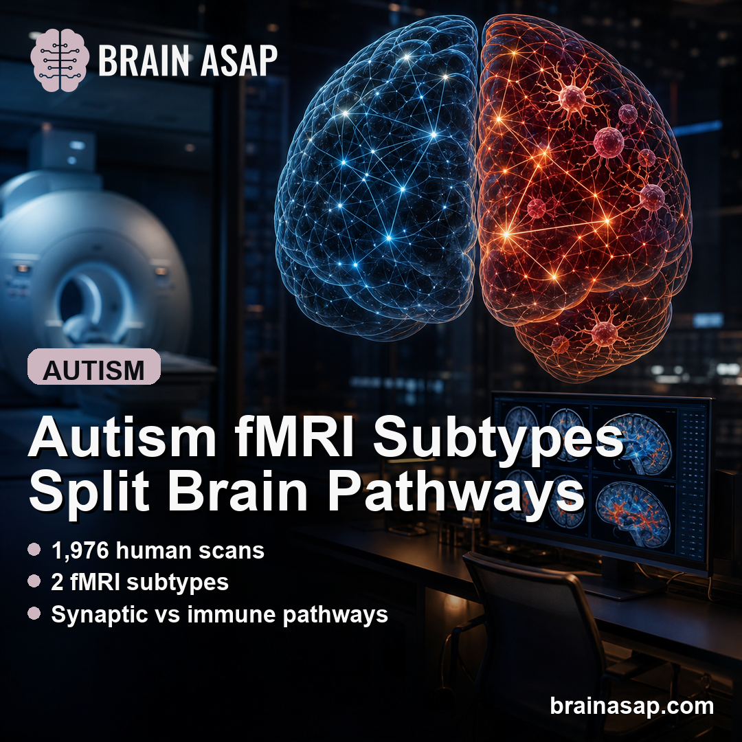 Autism fMRI Subtypes Linked to Synaptic and Immune Pathways