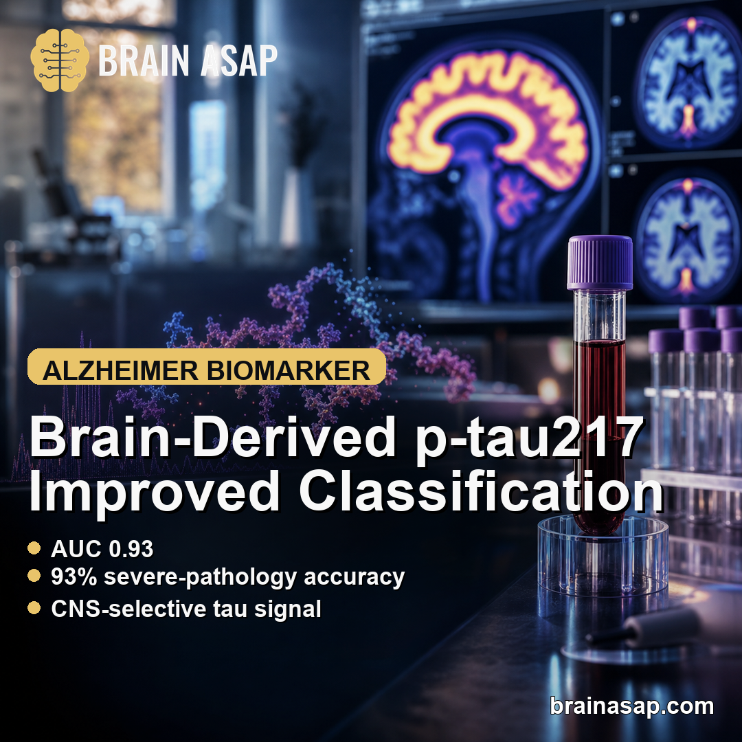 Brain-Derived p-tau217% Better Classified Alzheimer Pathology