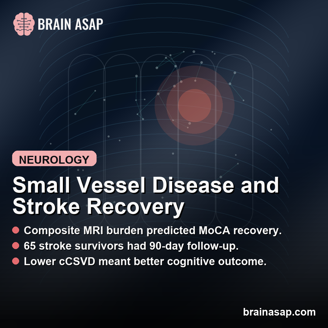Cerebral Small Vessel Disease Score Predicted Cognitive Recovery After Stroke