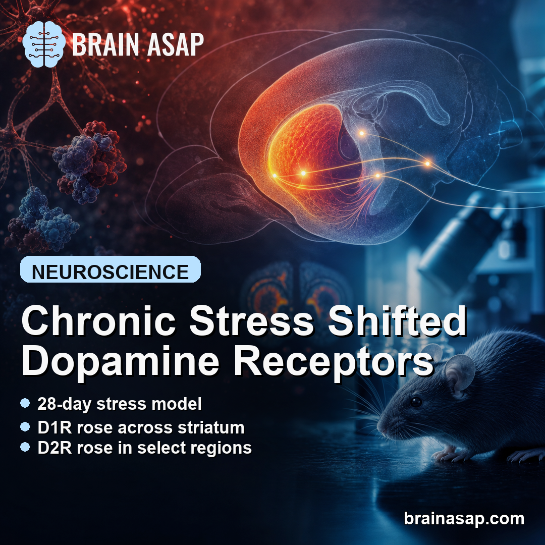 Chronic Mild Stress Increased Dopamine D1 Binding Across Mouse Striatum