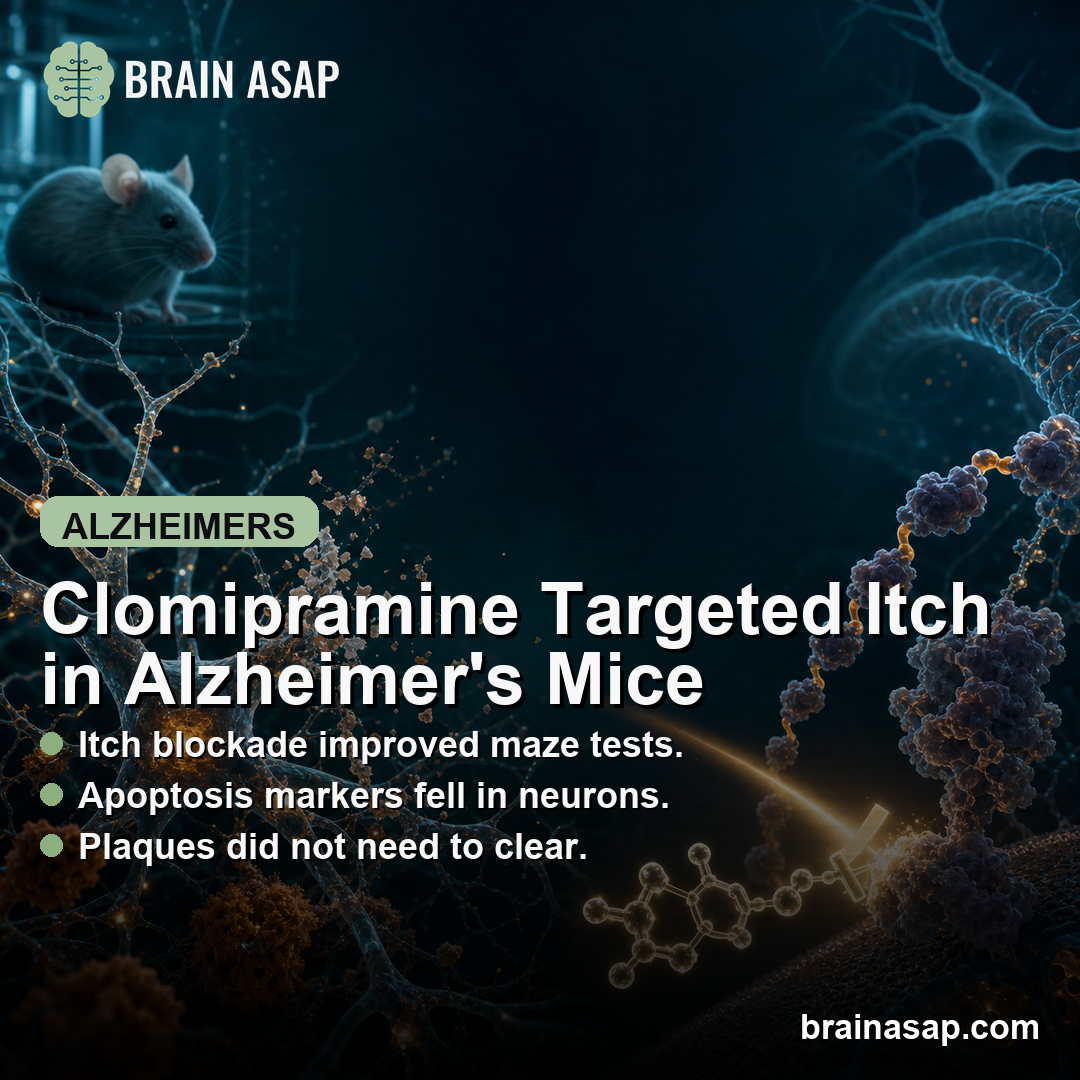 Clomipramine Inhibited Itch and Improved Memory in Alzheimer's Mice
