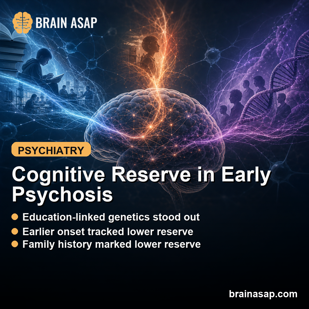 Cognitive Reserve in First-Episode Psychosis Linked to Genetics and Onset