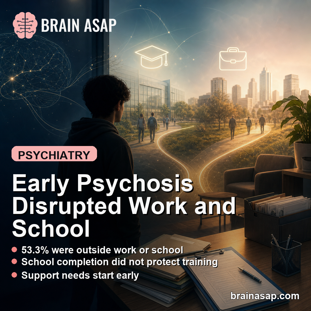 Early Psychosis Linked to Work and Education Disruption in SEEearly Cohort