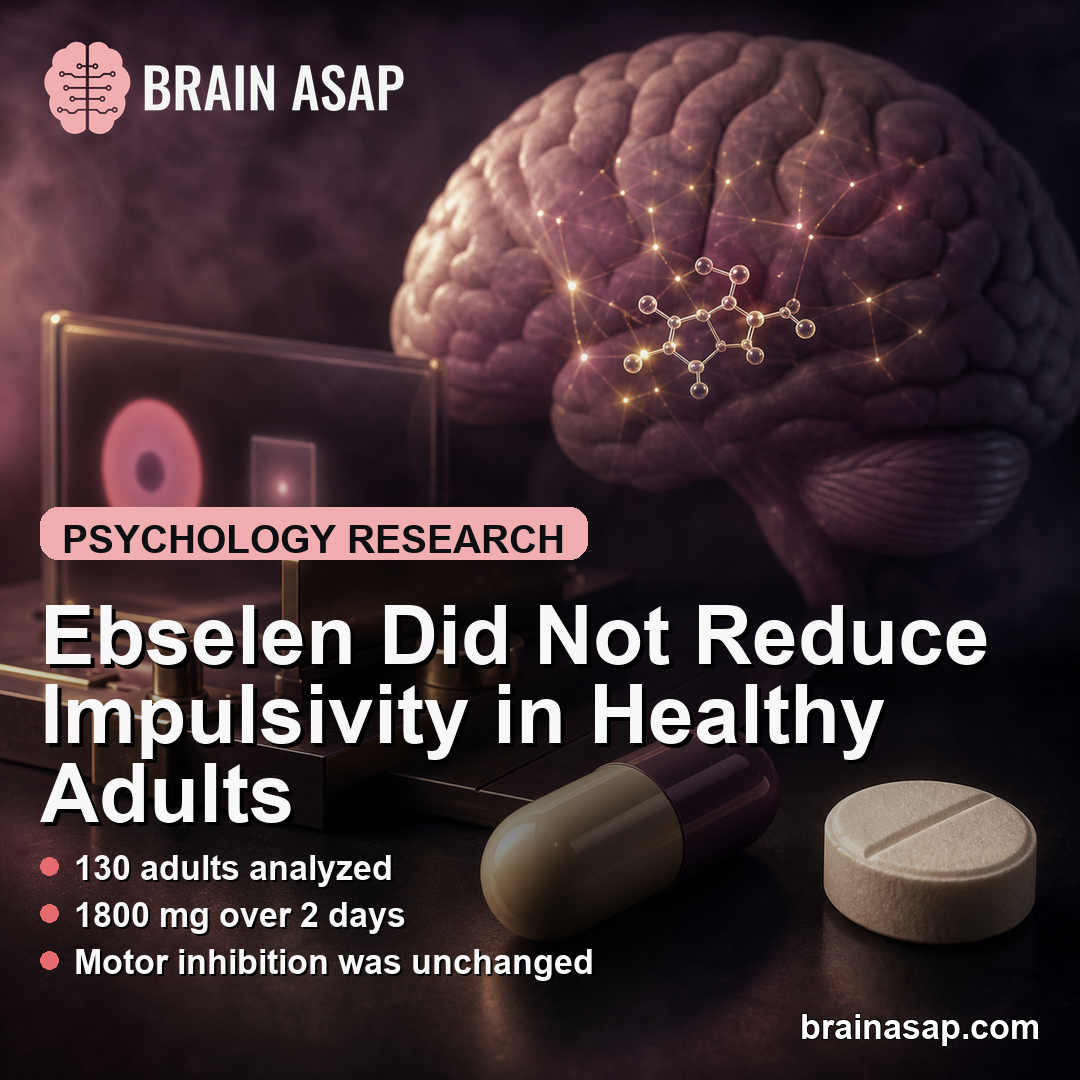 Ebselen Did Not Reduce Impulsivity in Healthy Adults