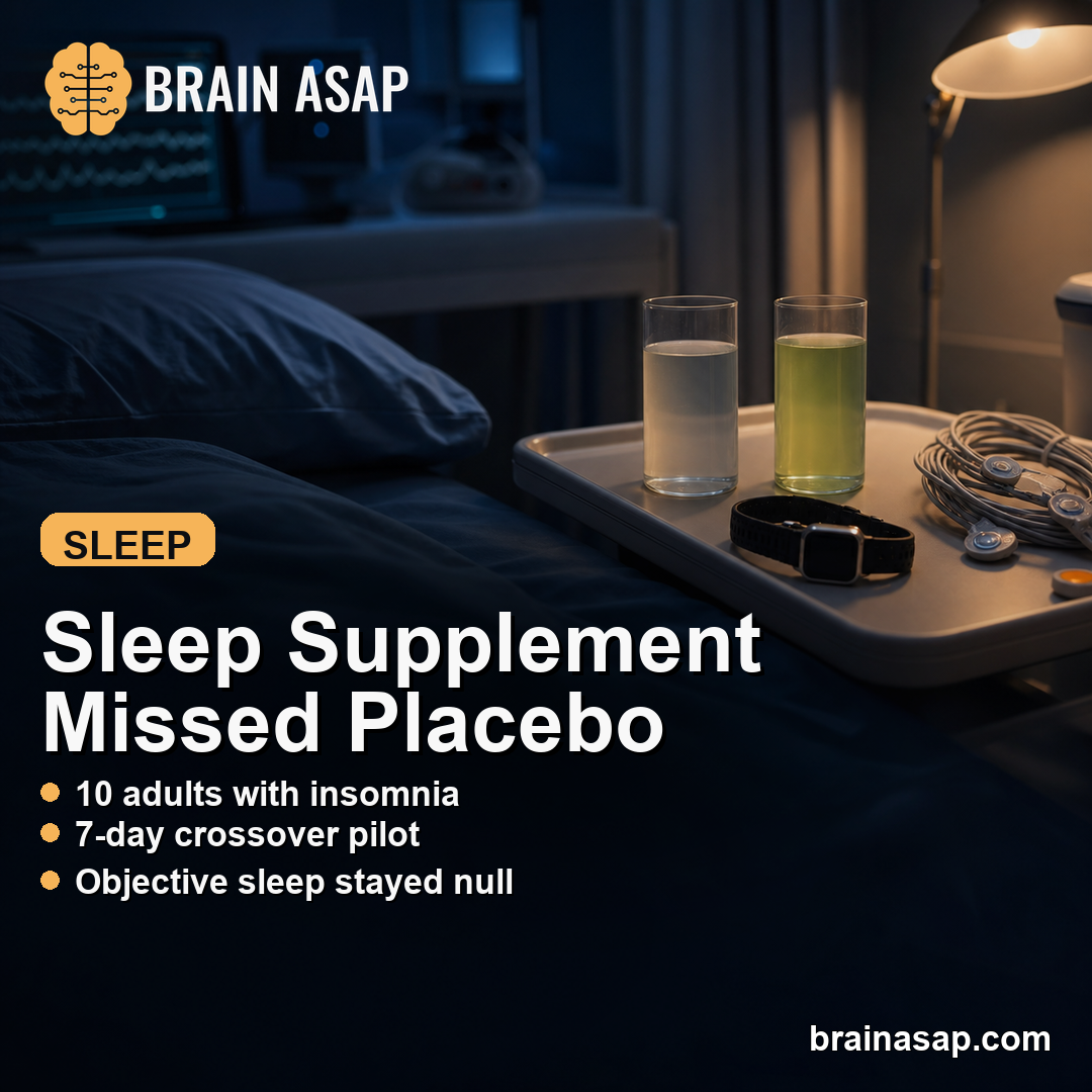Chicory and Green Tea Sleep Supplement Did Not Beat Placebo in Insomnia Pilot