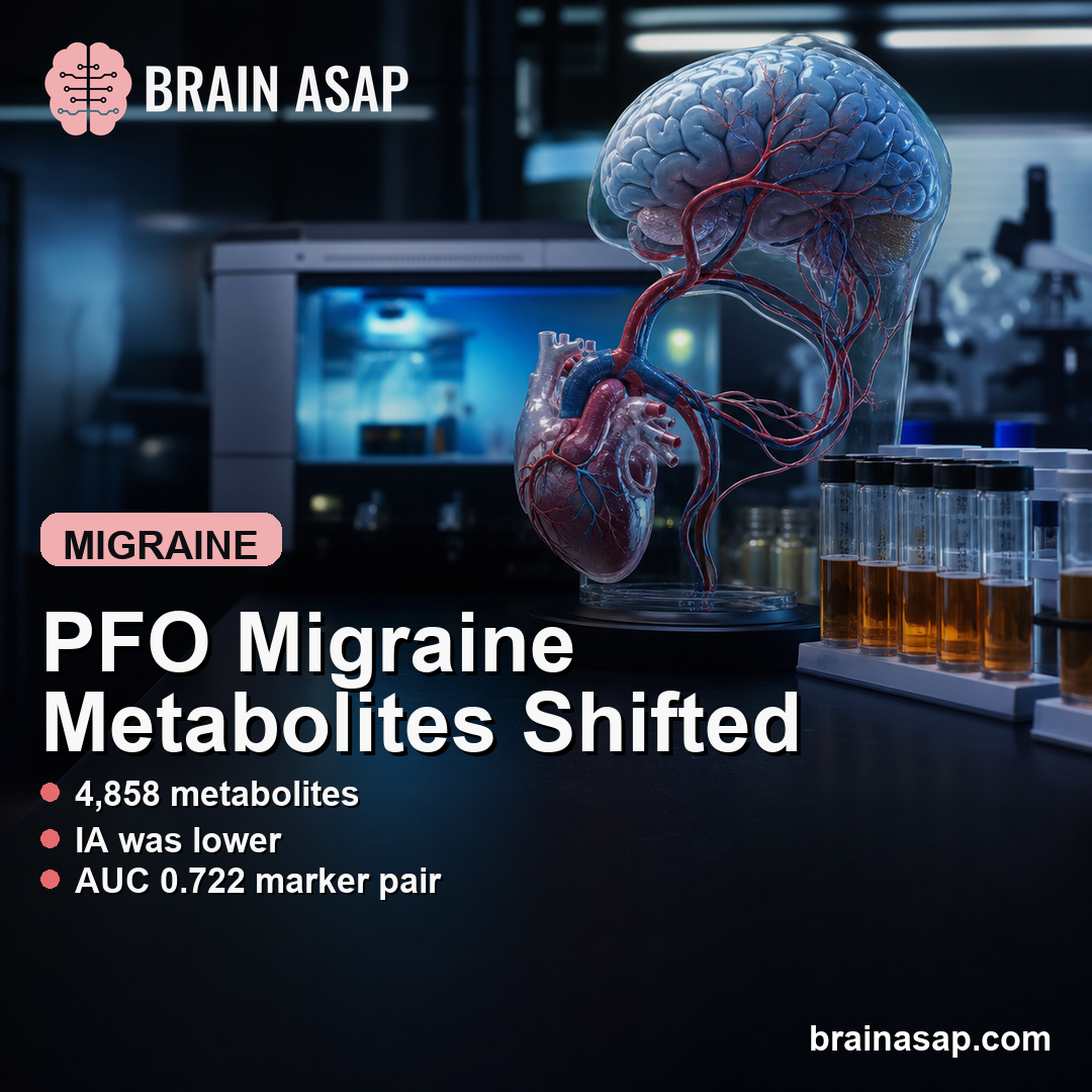 Indoleacrylic Acid Linked to PFO-Migraine Metabolomics